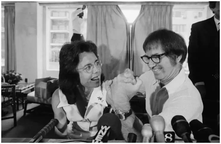 Billie Jean King and Bobby Riggs