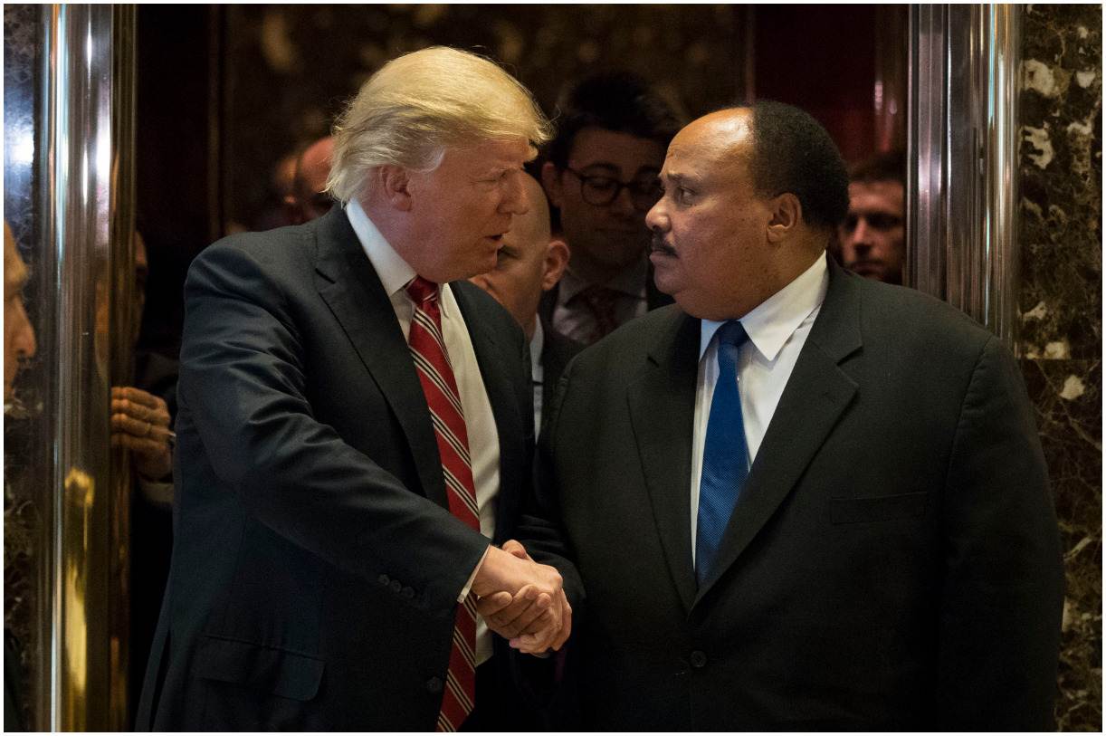 Martin Luther King III and Donald Trump