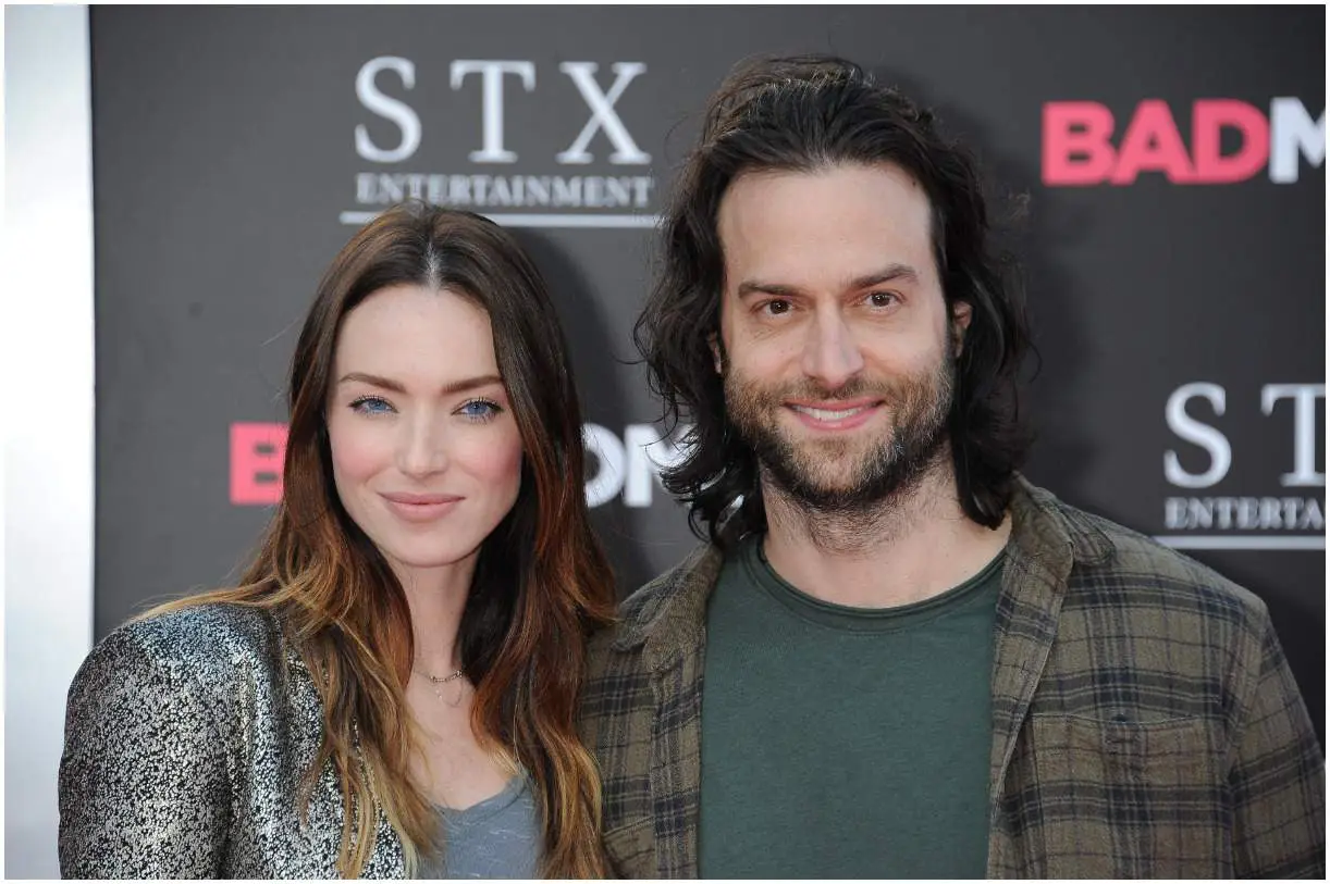 Emily Montague with her husband Chris DElia