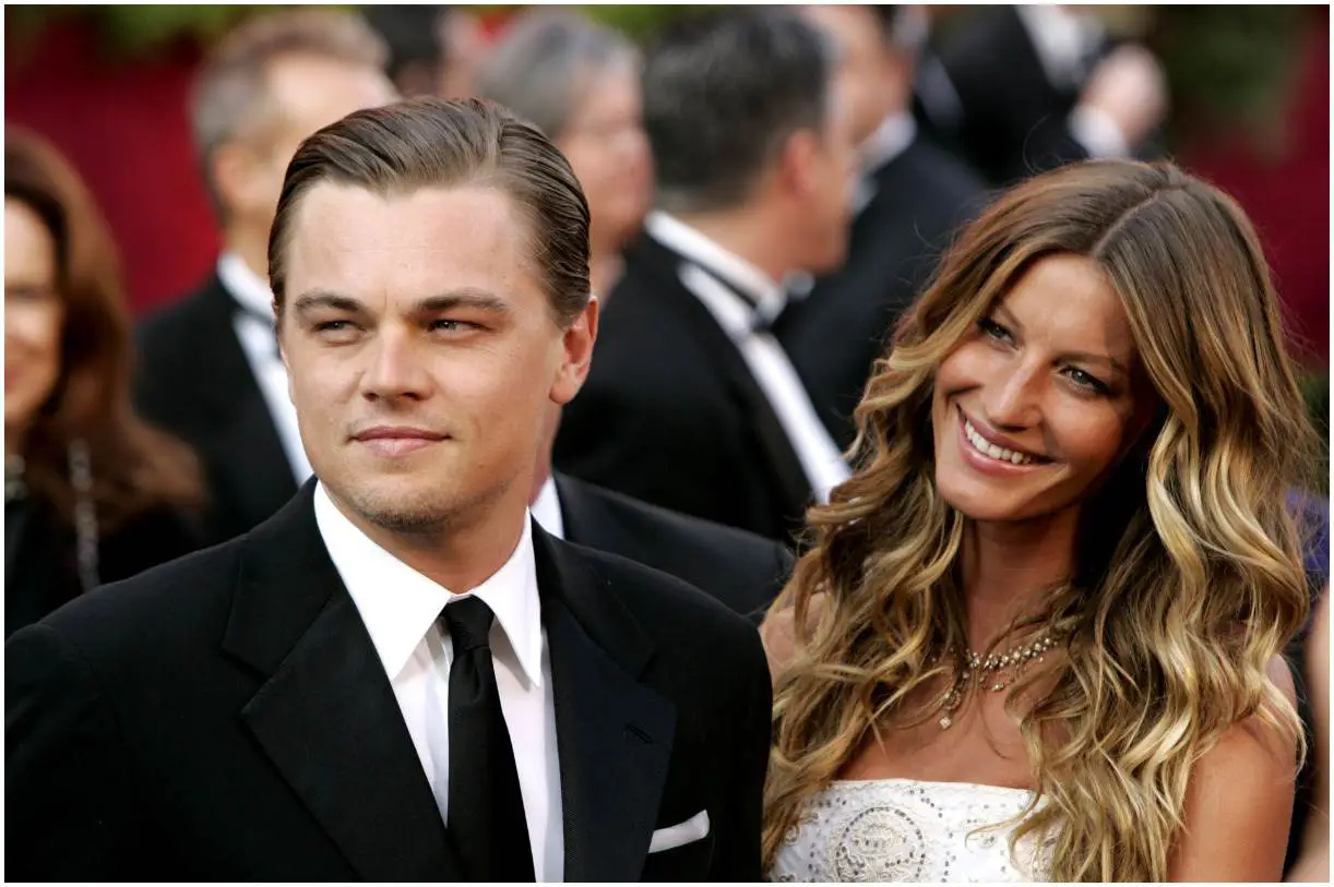 Leonardo DiCaprio with his girlfriend Gisele Bundchen