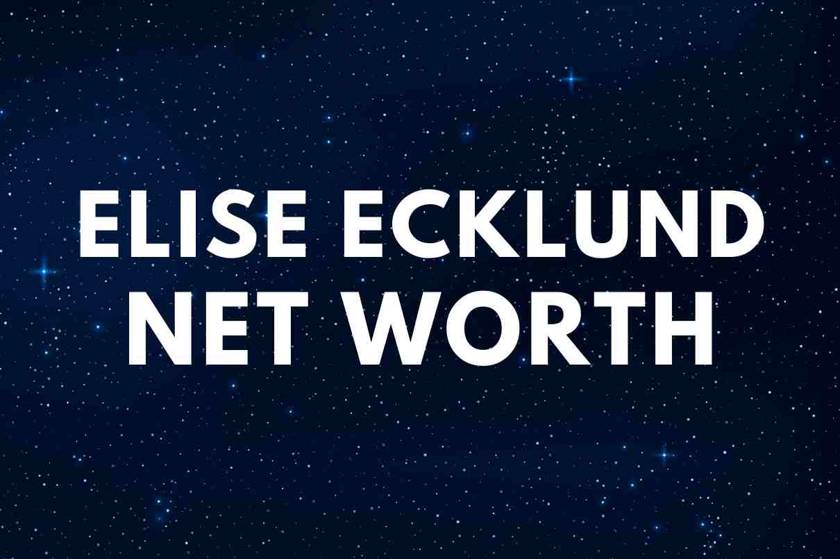 what is the net worth of Elise Ecklund