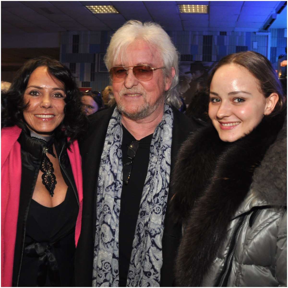 Reinhold Bilgeri with his daughter Laura Bilgeri and wife