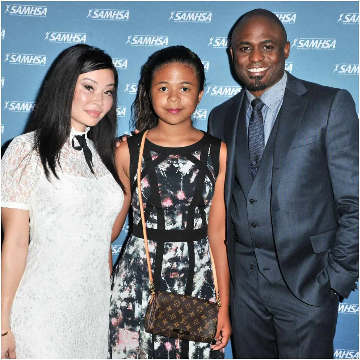 Wayne Brady with his ex-wife and daughter