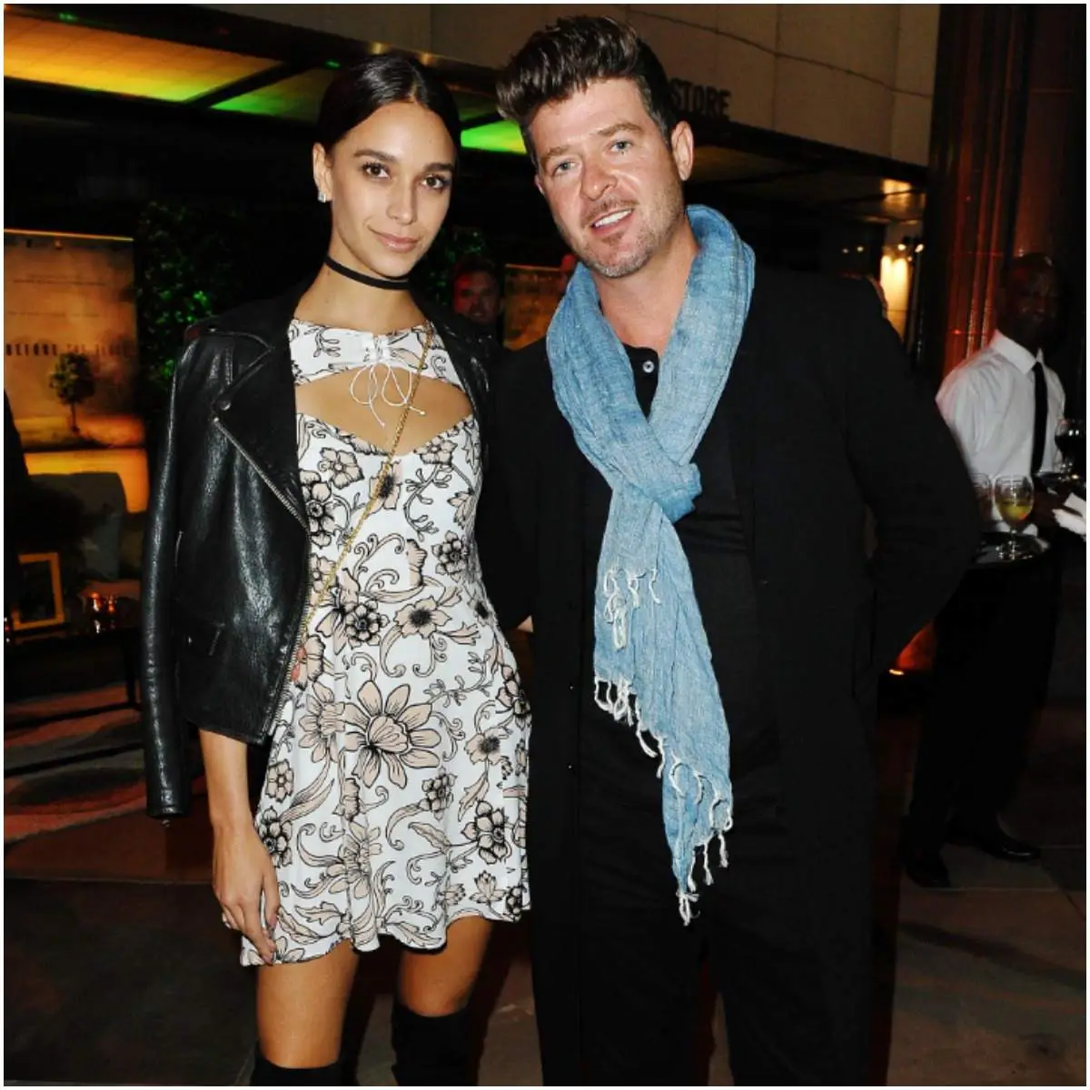 Robin Thicke with his girlfriend April Love Geary