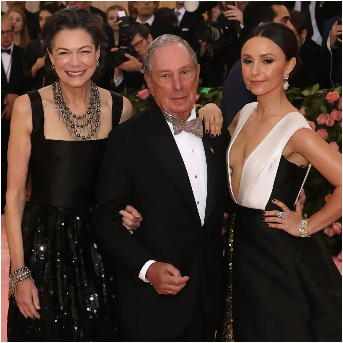 Diana Taylor with Mike Bloomberg and his daughter Georgina Bloomberg