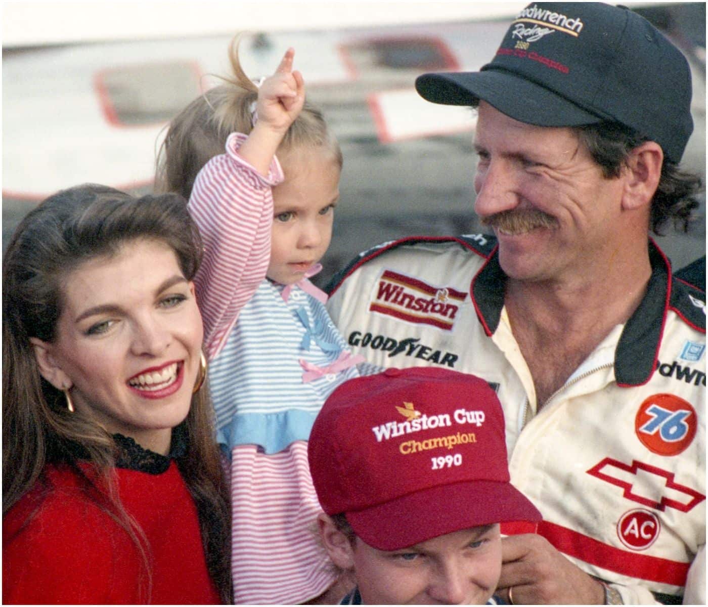 Dale Earnhardt with wife Teresa and children