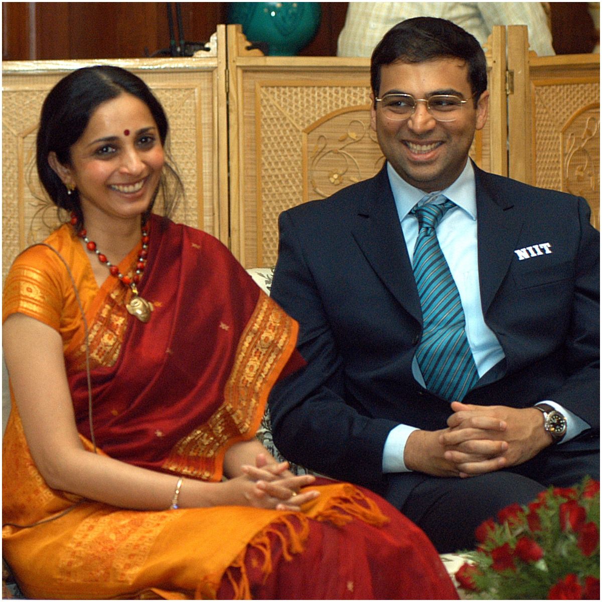 Viswanathan Anand and wife Aruna