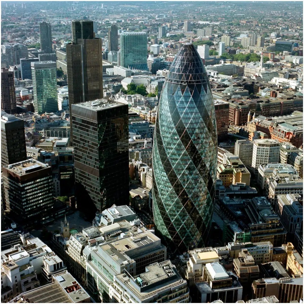 The Gherkin, designed by Norman Foster