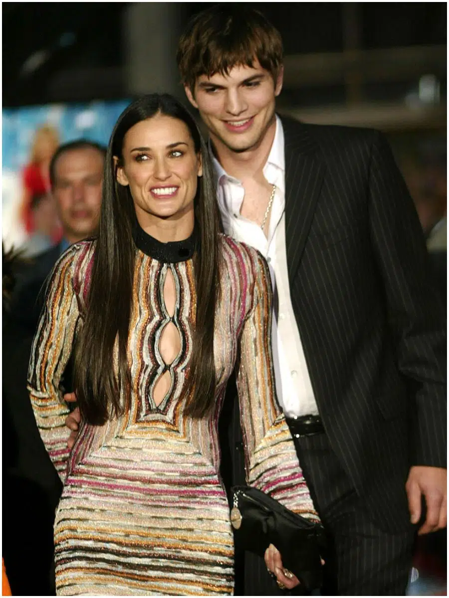 Ashton Kutcher and ex-wife Demi Moore