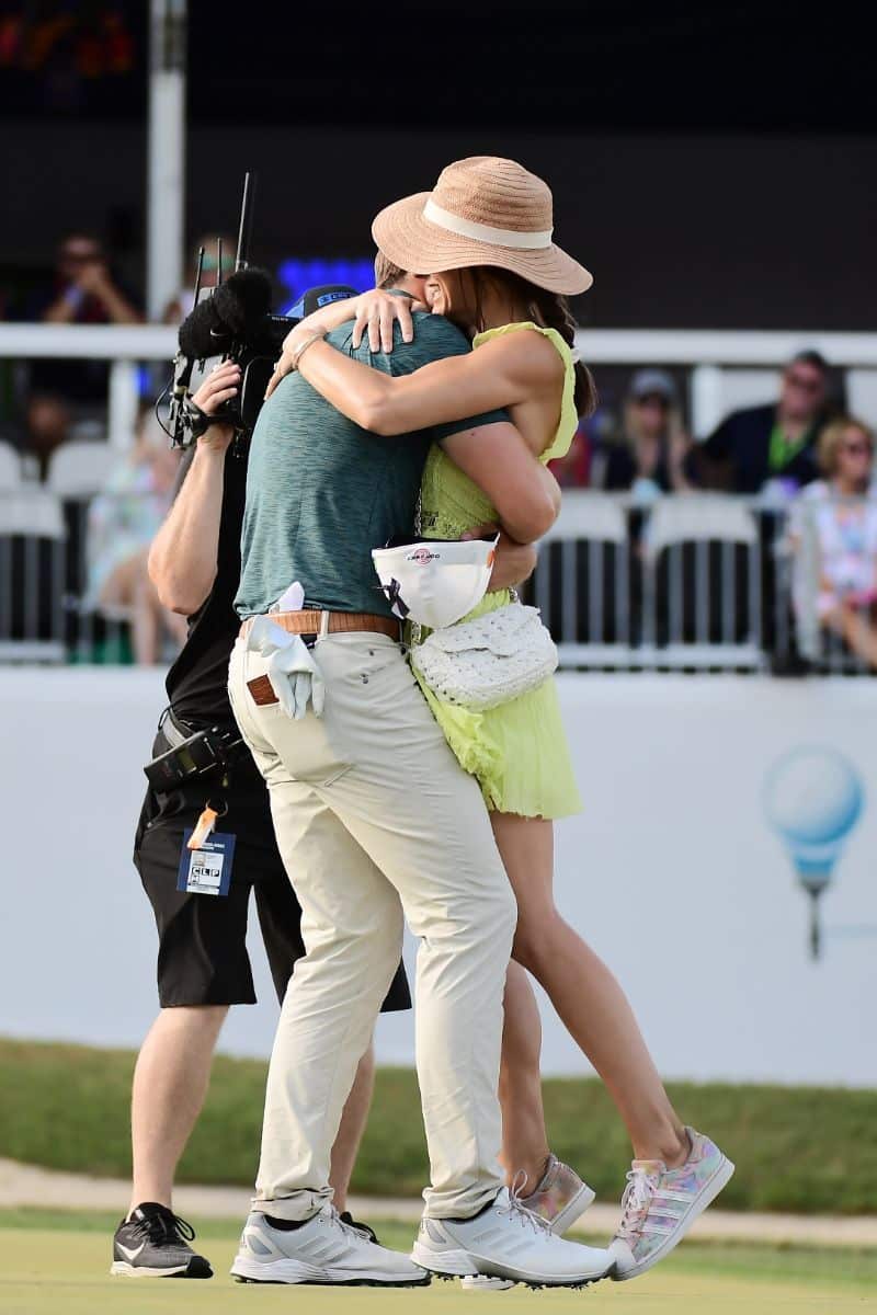 Sam Burns and wife Caroline Campbell