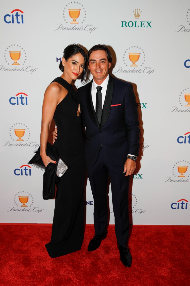 Rickie Fowler with his wife