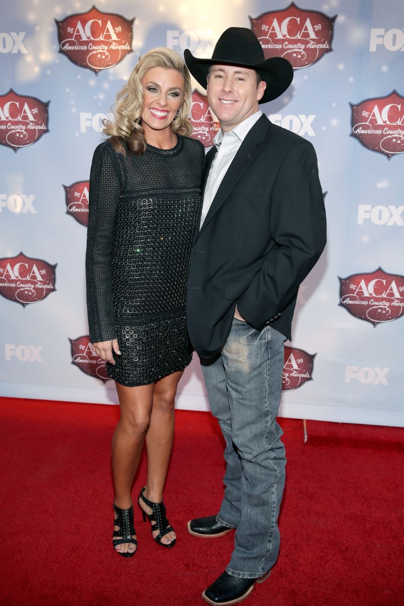 Trevor Brazile with his wife
