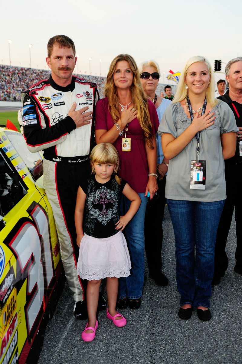 Kerry Earnhardt with wife and children
