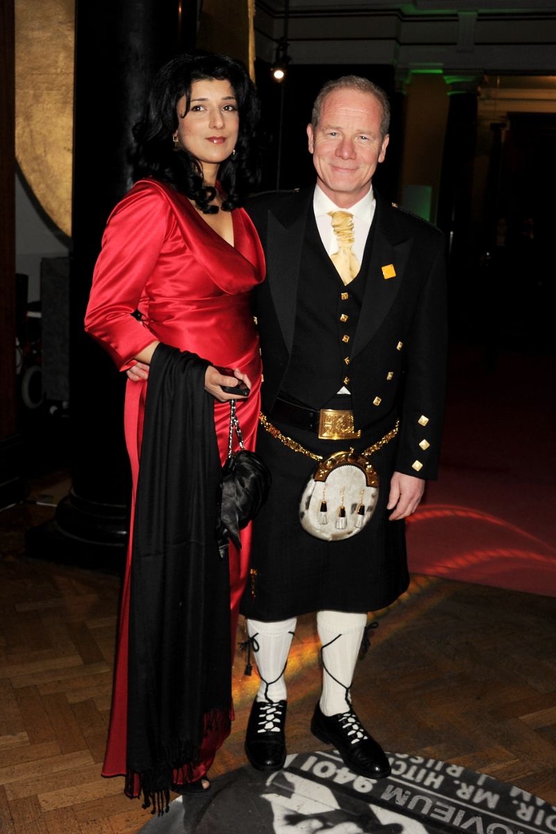 Peter Mullan with wife Robina Qureshi