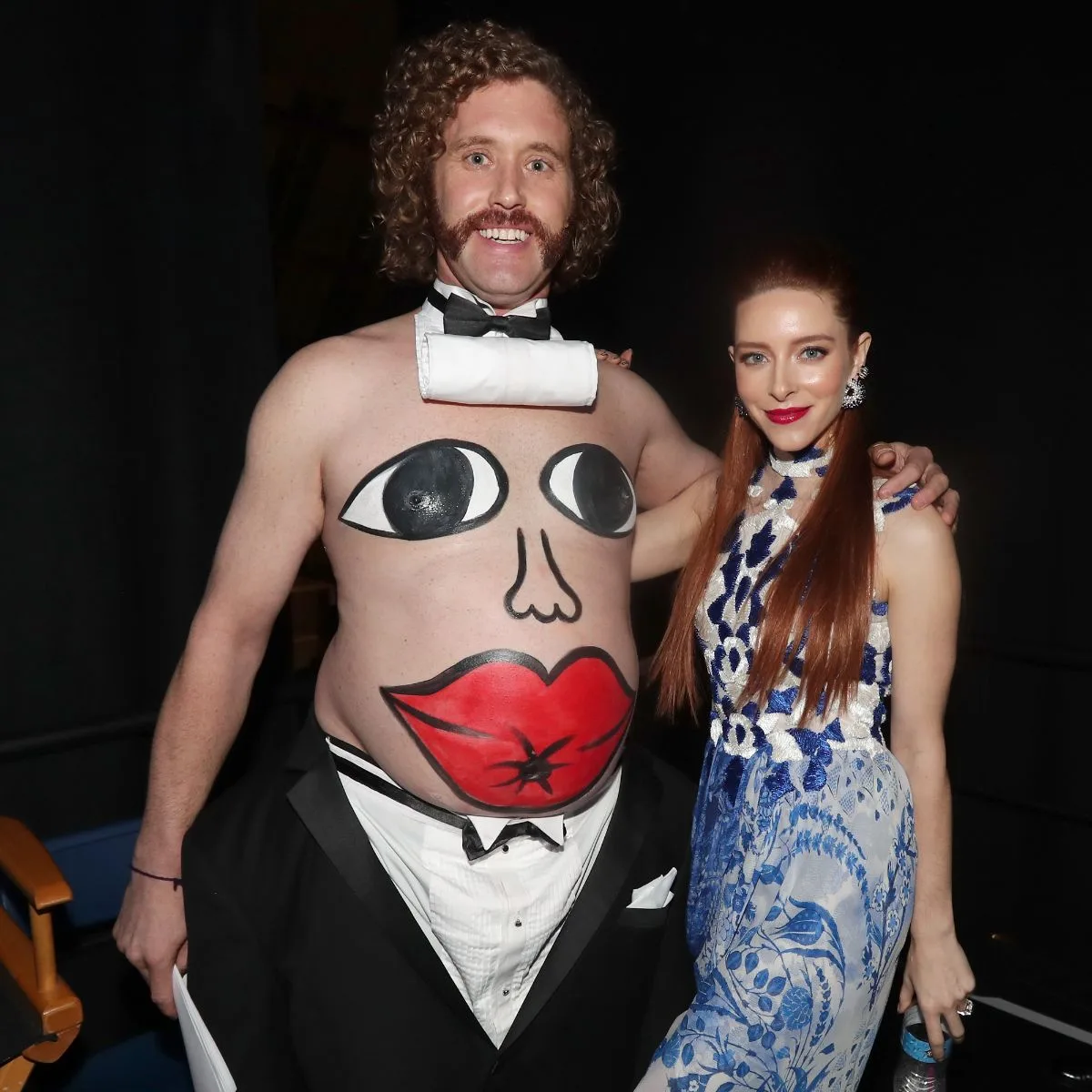 T.J. Miller with his wife