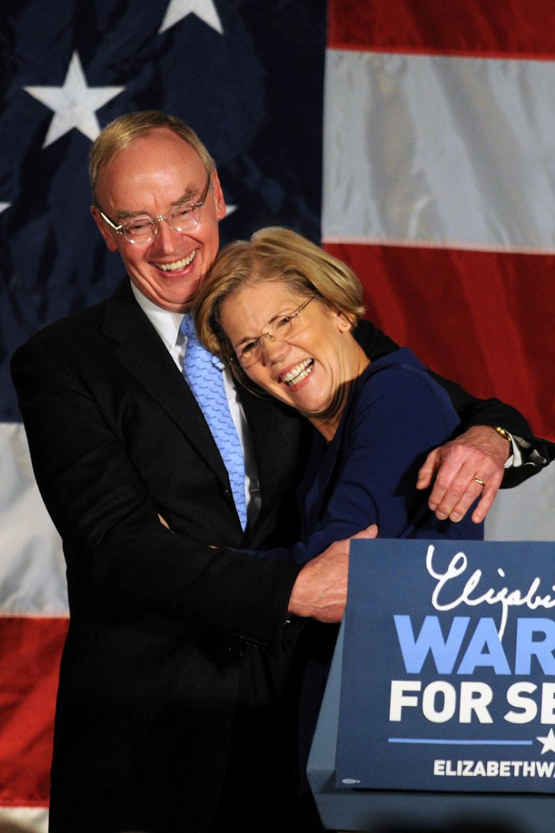 Elizabeth Warren and second husband Bruce Mann
