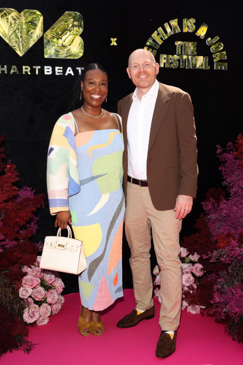Nia Renee Hill and Bill Burr attend the 2022 HARTBEAT Brunch at Goldstein Residence on May 07, 2022 in Beverly Hills