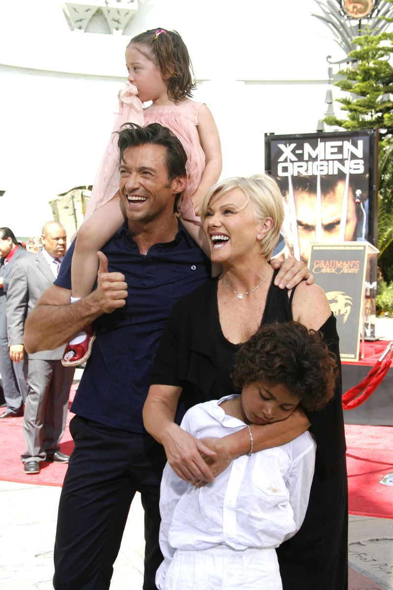Hugh Jackman with his kids
