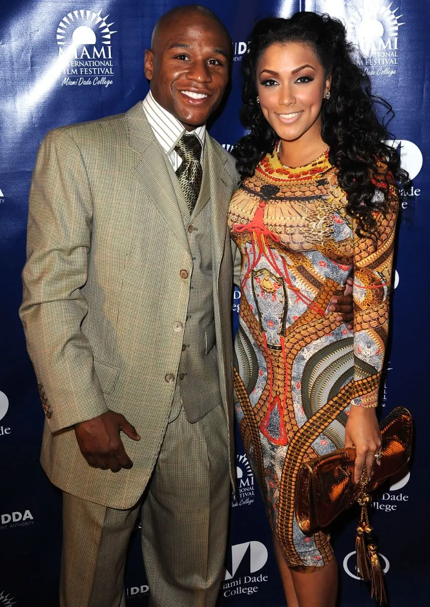 Mayweather Jr. and fiancee Shantel Jackson