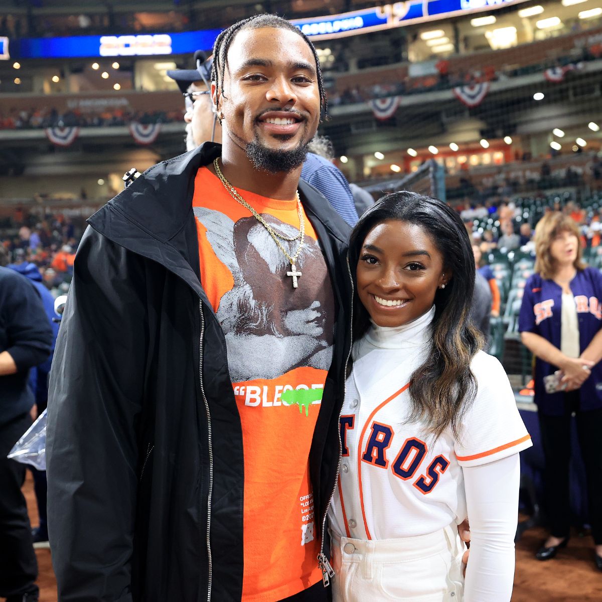 Simone Biles with her husband Jonathan Owens