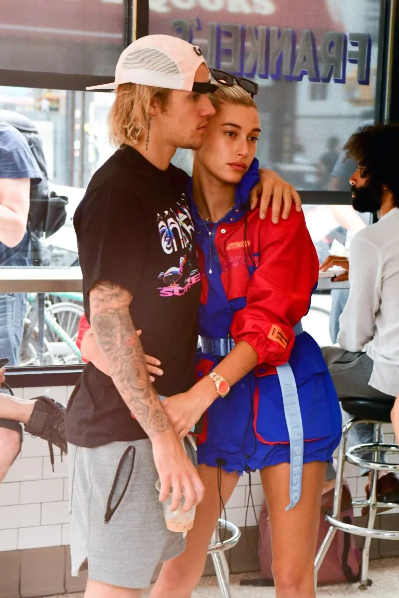 Justin Bieber with his wife Hailey Bieber