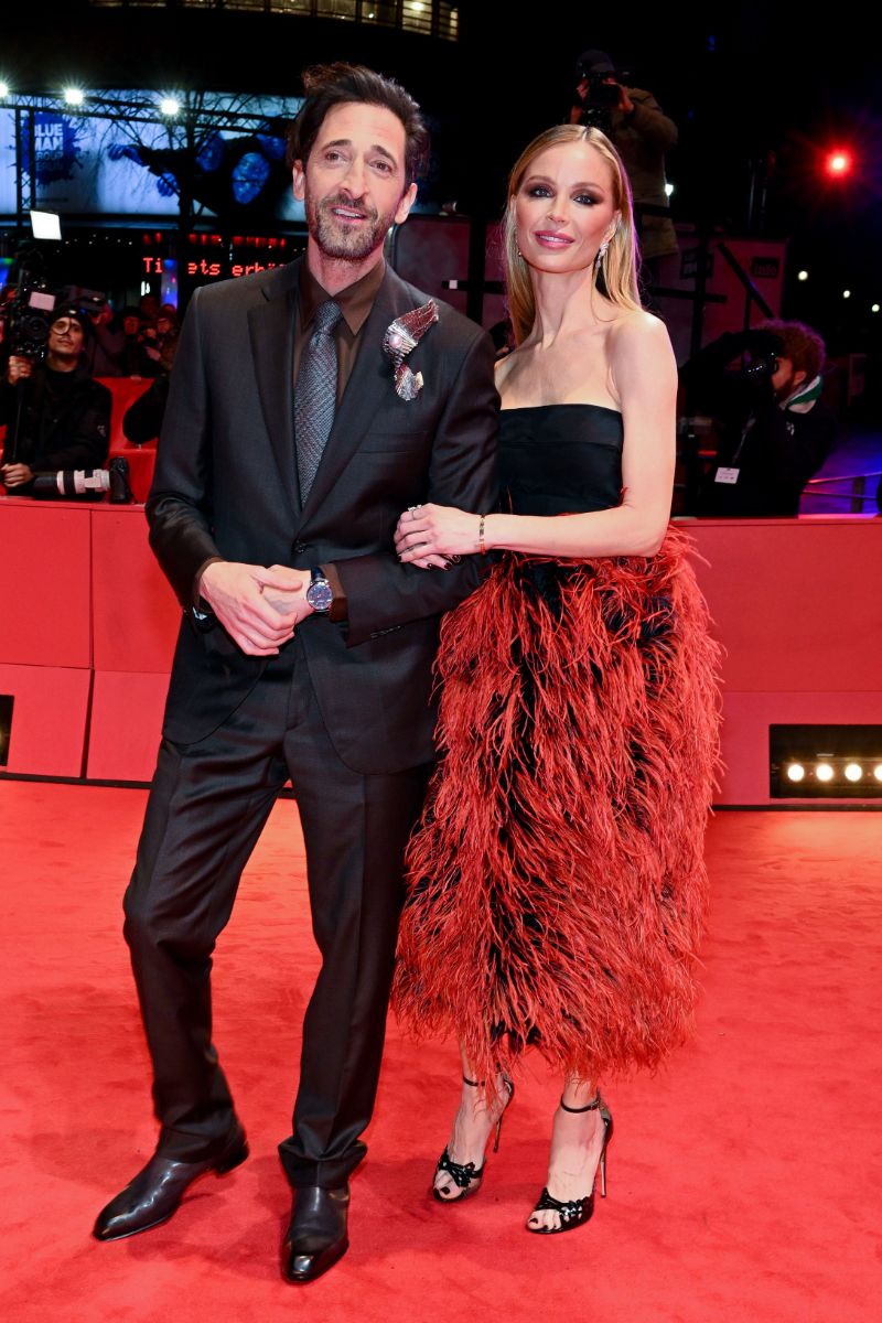 Adrien Brody with his girlfriend Georgina Chapman