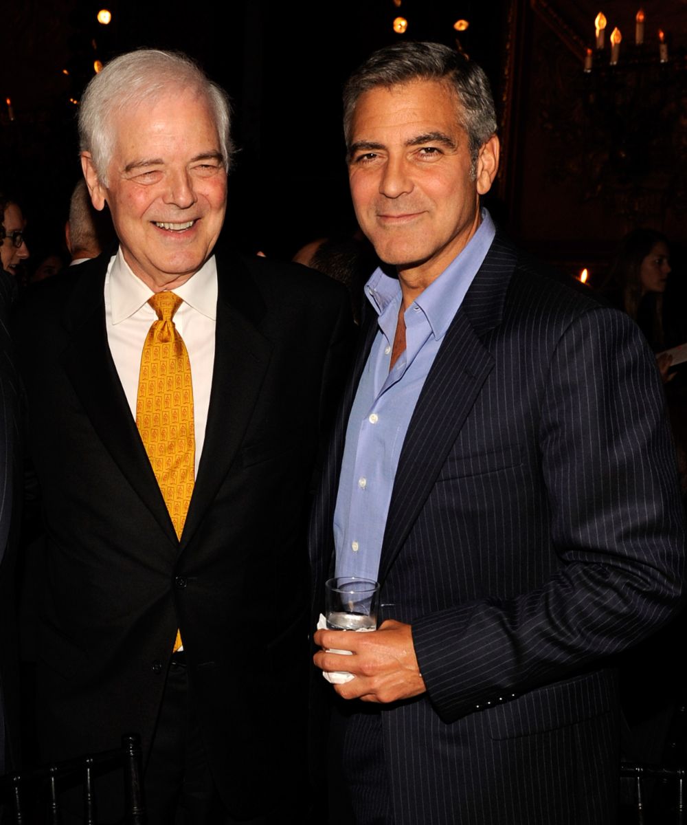 George Clooney with his father