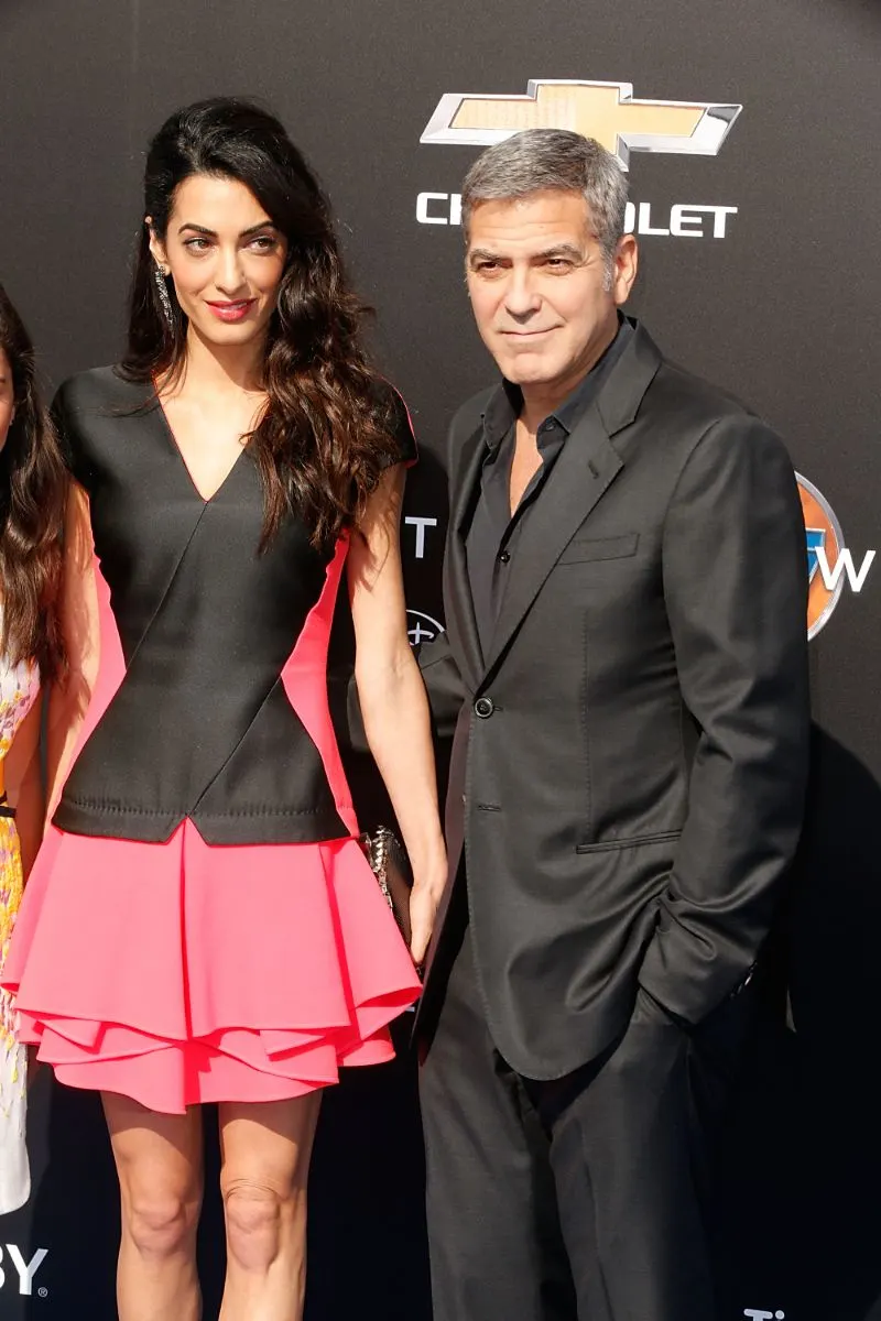 George Clooney with his wife Amal Clooney