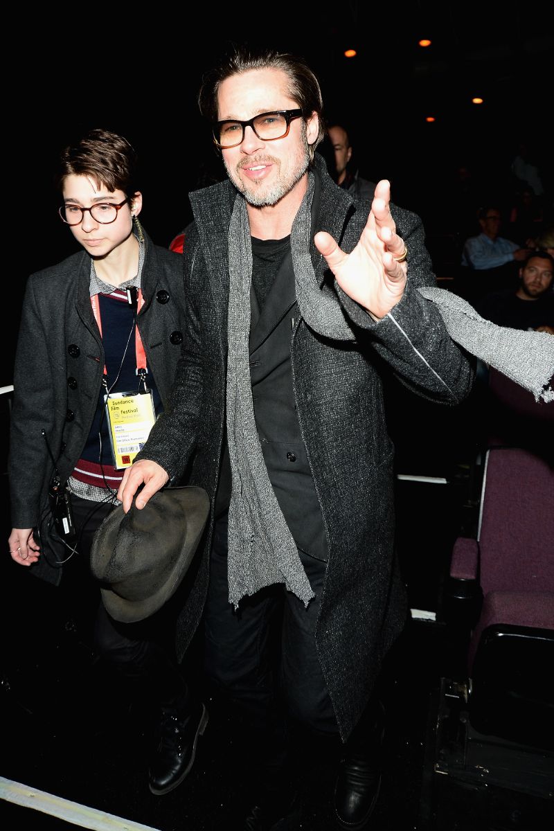 Brad Pitt attends the True Story premiere during the 2015 Sundance Film Festival 