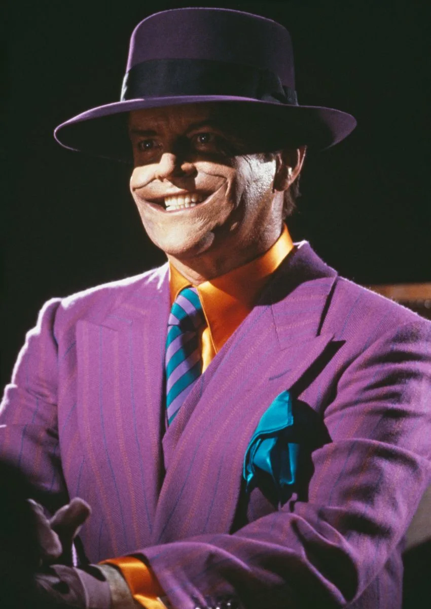 Jack Nicholson plays the Joker