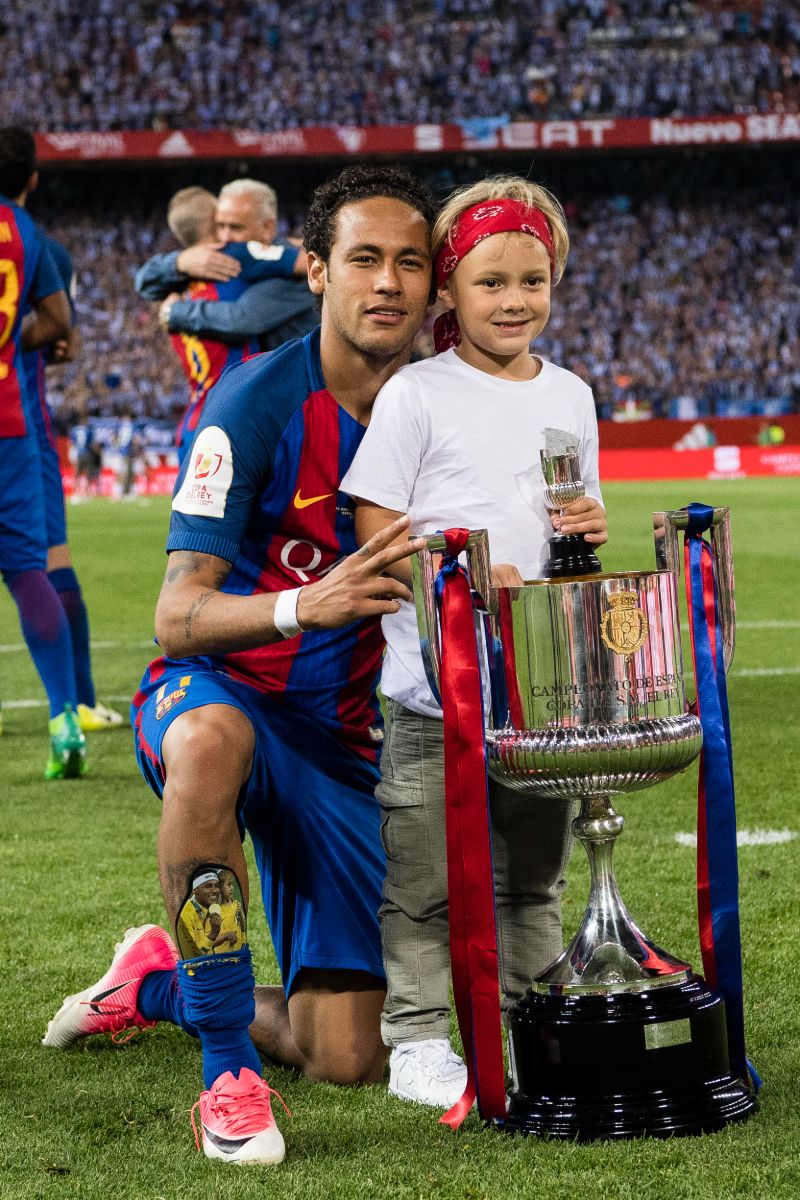 Neymar and son Davi Lucca da Silva Santos