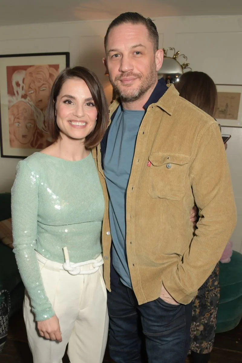 Tom Hardy with his wife Charlotte Riley