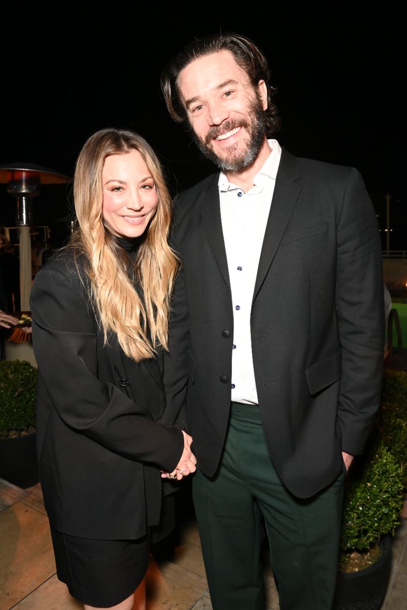 Kaley Cuoco and fiance Tom Pelphrey