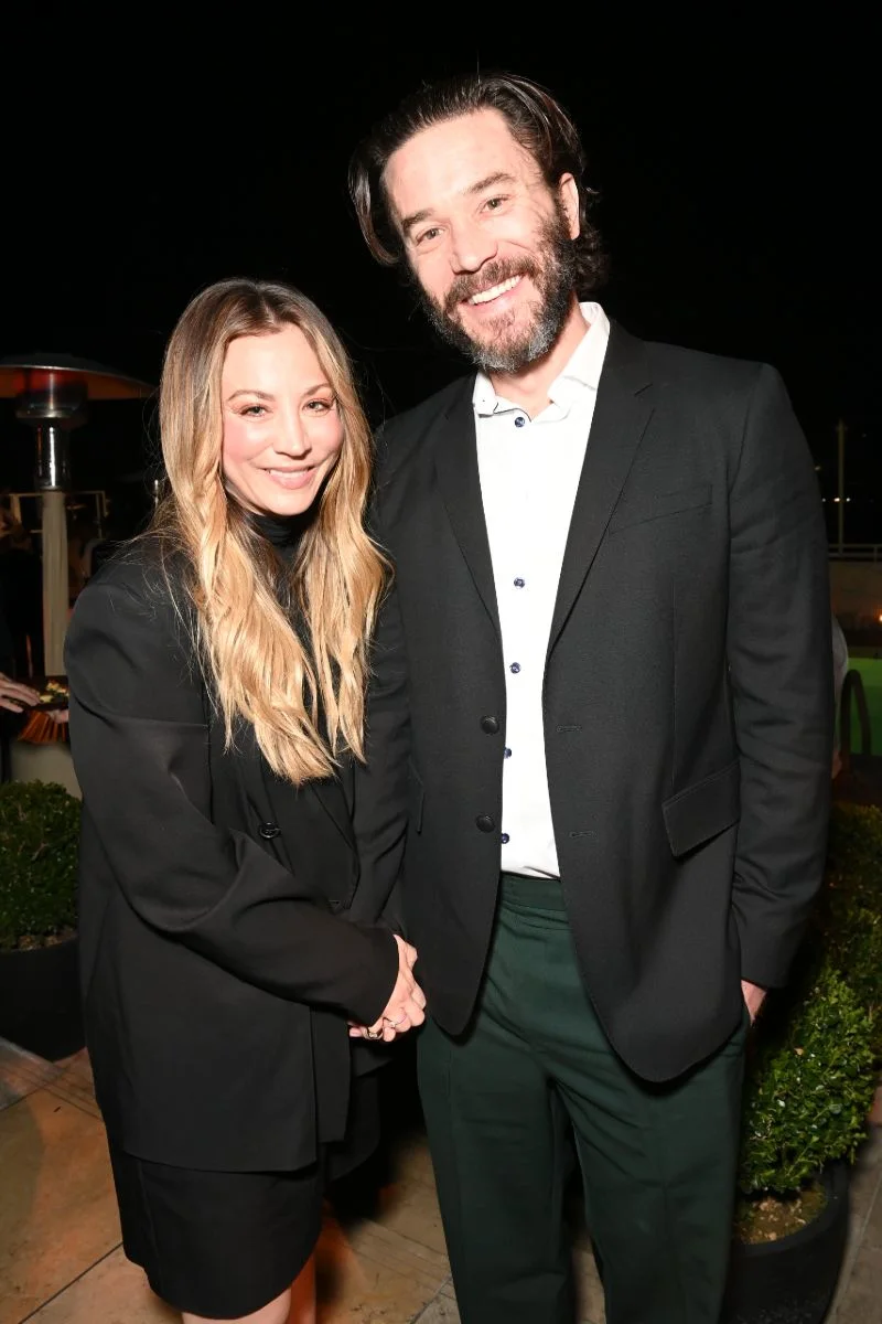 Kaley Cuoco and fiance Tom Pelphrey