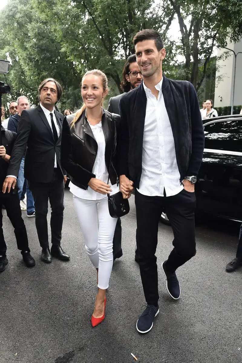 Novak Djokovic and Jelena Djokovic