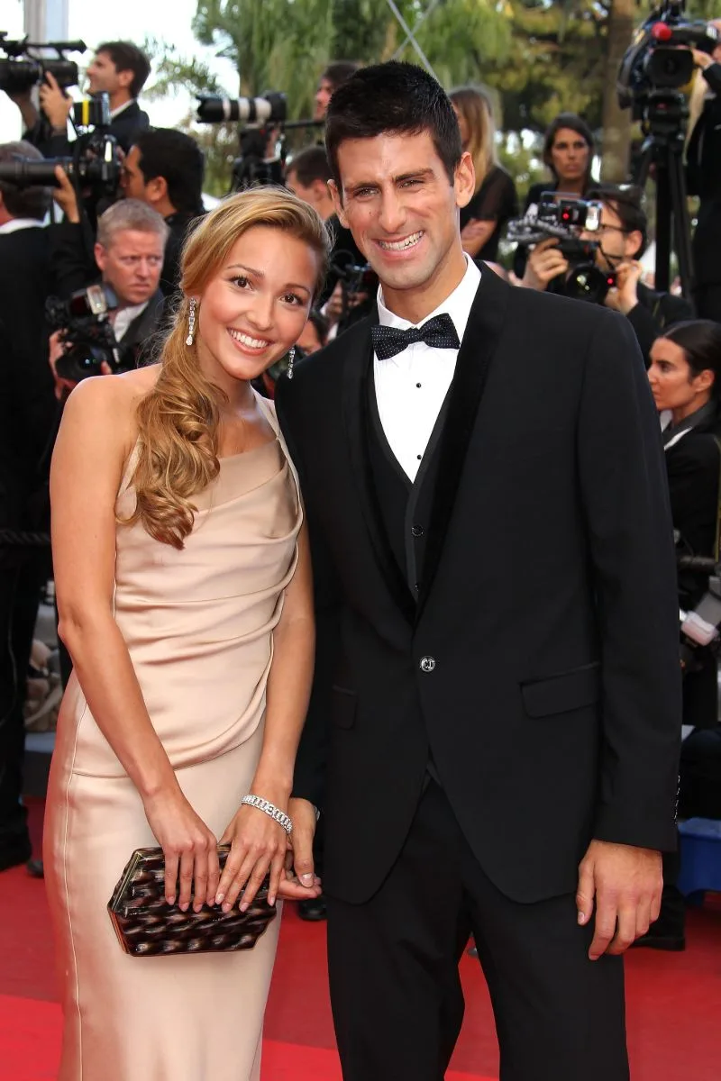 Jelena Ristic and Novak Djokovic attend "The Beaver" Premiere during the 64th Cannes Film Festival at the Palais des Festivals on May 17, 2011 in Cannes