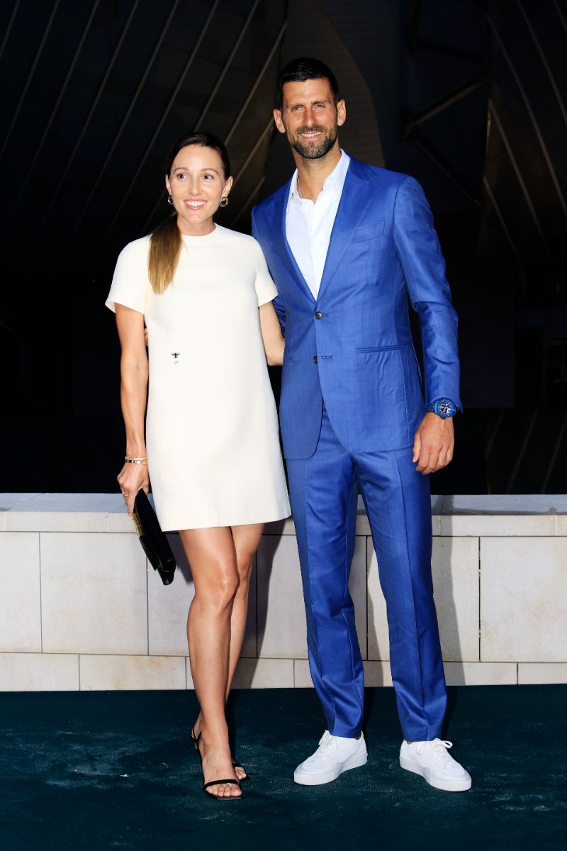 Novak Djokovic with his wife Jelena Djokovic